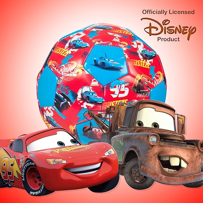 Capelli Sport Disney Pixar Cars Soccer Ball, Repeat Print Youth Kids Mini Soccer Ball, Multi, Size 3