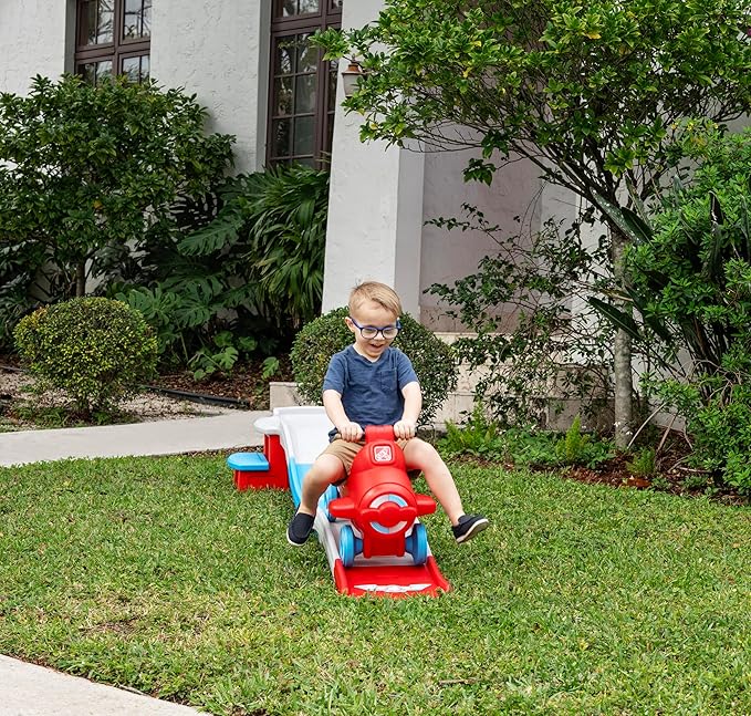 Step2 Sky Rider Up & Down Roller Coaster Kids Ride On Toy, Push Car, Indoor/Outdoor Playset, Made of Durable Plastic, Max Weight 50 lbs., for Toddlers 2-5 Years Old