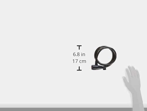 Schwinn Bike Key Cable Lock in Braided Steel Cable, 5 feet x 8mm Anti Theft Bike Lock, Security Level 1