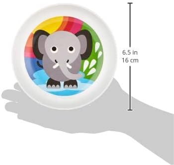 French Bull 4pc Toddler Kids Feeding Melamine Tableware Flatware BPA Free Dishwasher Safe, Durable Plate, Cup, bowl, Divided Tray Dinnerware Set, Jungle, 4pc bowl set (74291)
