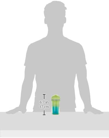 Chicco Double-Wall Insulated Sippy Cup with Bite-Proof Rim Spout and Spill-Free Lid 9oz. | Top-Rack Dishwasher Safe | Easy to Hold Ergonomic Indents | Green/Teal Ombre, 2pk | 12+ months