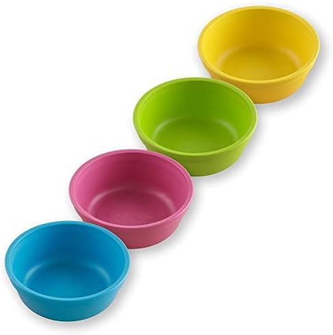 Re-Play 12 oz. Toddler Bowls Set of 4 - Kids Deep-Walled, Durable & Reusable Snack and Meal Bowls, Dishwasher & Microwave Safe, BPA-Free, Made in USA from Recycled Plastic, Easter