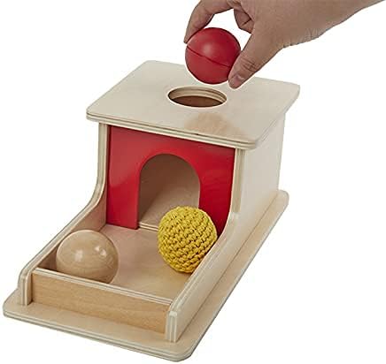 Adena Montessori Wooden Toy for 6-12 Month Baby 3 Balls,Sorting and Stacking Colorful Learning Education Toy for Toddler Kid 1-2 Year Old, Preschool Girl and Boy Gift Full Size Textures