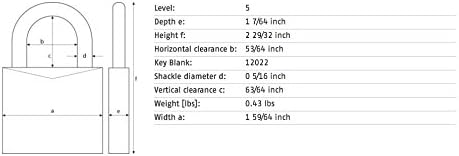 ABUS 70IB/45 KD Solid Brass Weatherproof Padlock Keyed Different with Stainless Steel Shackle, Blue