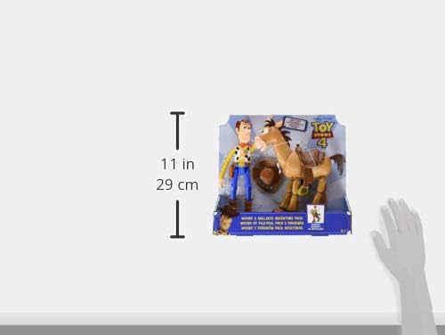 Mattel Disney Pixar's Toy Story 4 Woody and Buzz Lightyear 2-Character Pack, Movie-inspired Relative-Scale for Storytelling Play