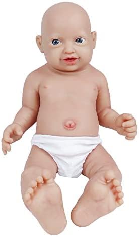 Vollence 10 inch Full Body Silicone Baby Dolls That Look Real, Not Vinyl Dolls, Soft Realistic Newborn Lifelike Silicone Baby Dolls Gifts for Kids Birthday Gifts - Girl