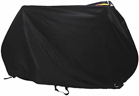Waterproof Bike Cover Waterproof Foldable Bicycle shield Sun Protective Fits 1-3 Bikes Double Buckle Straps, Black