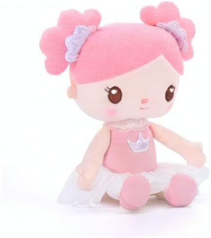 Gloveleya Baby Girl Gifts Rag Doll Soft Plush Candy Girl Pink 15" with Gift Bag