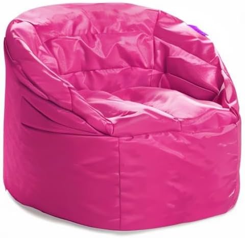 Posh Creations Structured Comfy Seat for Playrooms and Bedrooms, Large Bean Bag Chair, Sonoma Lounger, Pink