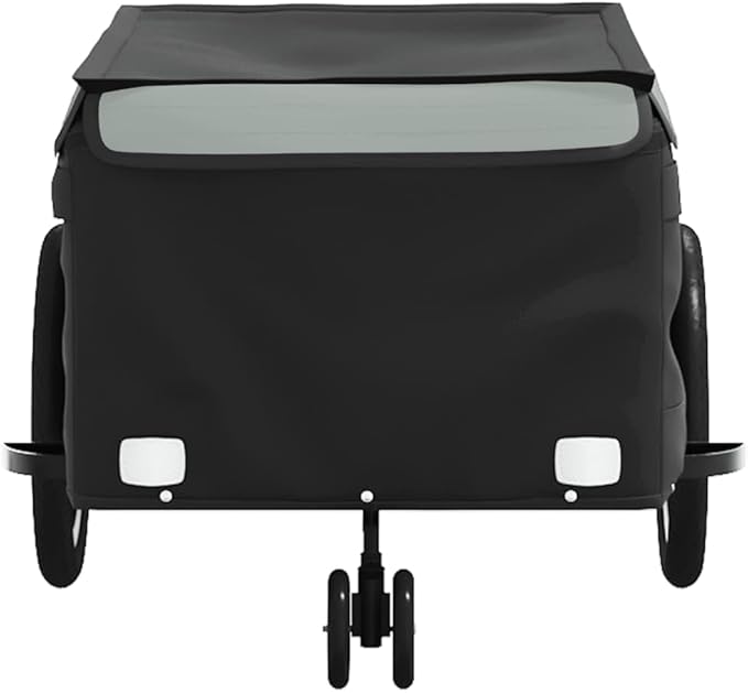 Bike Cargo Trailer, Bicycle Cart Bike Wagon Trailer, Bike Luggage Carrier, Loading Bike Storage Cart, Black and Gray, Maximum Load Capacity: 99.2 lb,-439