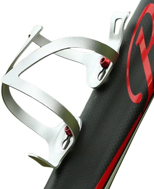 Premium Aluminum Alloy Bike Cup Holder - - Durable Water Bottle Cage for Bicycle, Road Bike, Mountain Bikes (Silver)