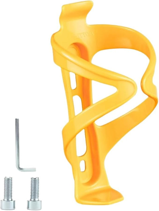 Lightweight Bicycle Water Bottle Holder - Secure, Versatile, and Stylish Bike Universal Drink Cage, Cycling, Road/Mountain Bikes (Yellow)