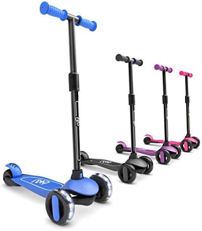 6KU Scooter for Kids Ages 3-10 with Flash Wheels, Kids Scooter 4 Adjustable Height, Toddler Scooter Extra-Wide PU LED Wheels, 3 Wheel Scooter for Kids for Girls & Boys Learn to Steer…