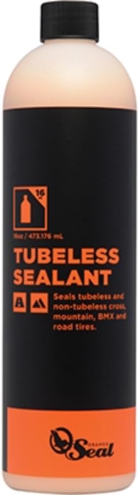 Orange Seal - Regular Formula Tubeless Bike Tire Sealant | Fast Sealing, up to 1/4" Puncture | for MTB, Road, CX and Gravel Bicycle Tires