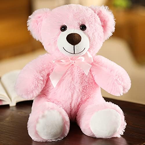 Plush Teddy Bear Stuffed Animal Bear, Plush Doll Gift for Kids and Girls, Party Home Decoration 13.8 Inches(Pink+Pink, 2 pcs)