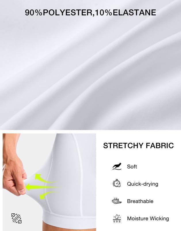 Bikewa Men's Cycling Underwear with Anti-Slip Leg Grips 4D Padded Bike Shorts MTB Liner for Bicycle Biking Riding