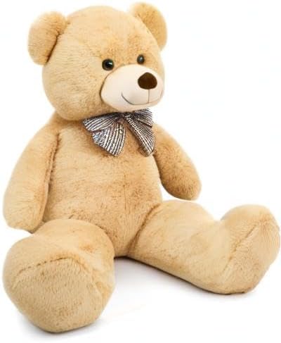MaoGoLan Giant Teddy Bear 4 Feet,Adorable and Cuddly Big Bear Stuffed Animal 47", Classic Teddy Bear Plush Gift Decoration for Baby Shower,Party,Birthday,Valentines Day,Tan