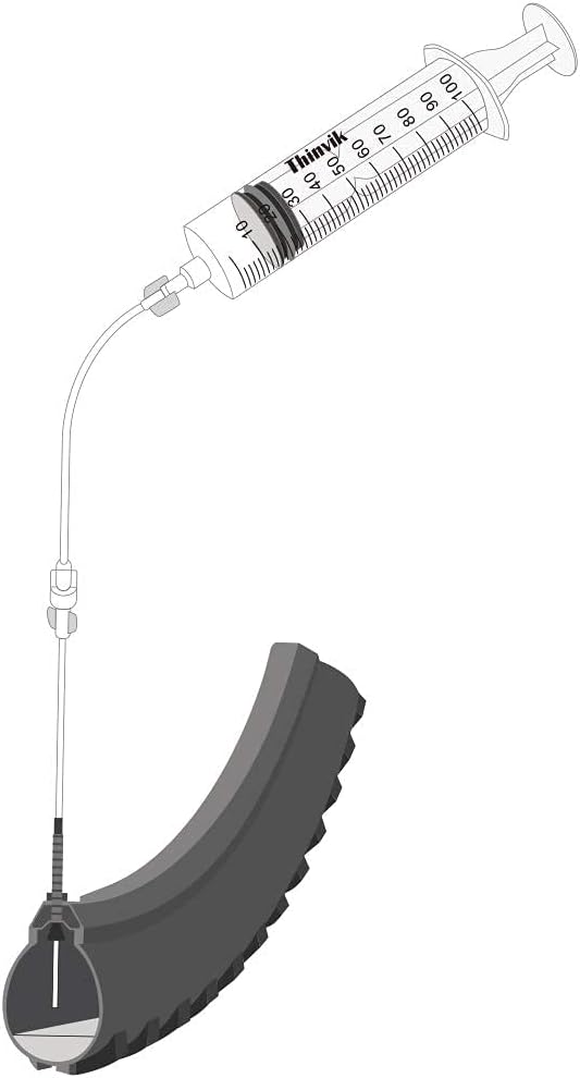 Thinvik 3.5 oz/100ML Tubeless Sealant Injector kit with Presta Valve Core Removal Tool.Tubeless Sealant Injector Syringe for Stans No Tubes Sealant.Bicycle Tubeless Tire Sealant Syringe with Switch.
