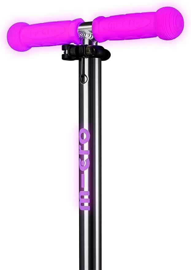Micro Kickboard | Mini Deluxe Glow Plus LED Scooter | Adjustable Handlebar | Lean-to-Steer | Lightweight | Three-Wheeled | Kids Ages 2-5 yrs