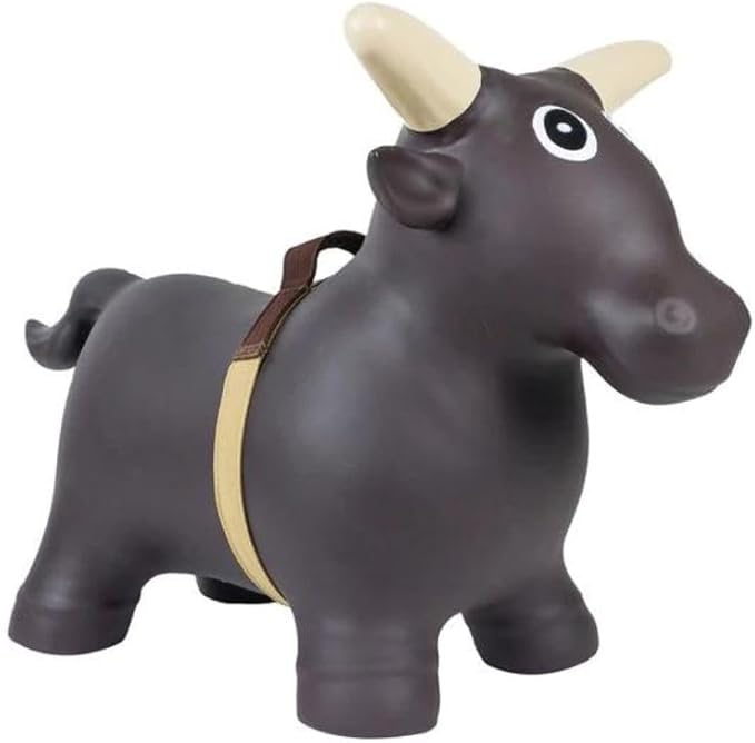 Big Country Toys Lil’ Bucker Bull Kids Toys - Rodeo Ride On Toys for 18 Months to 3+ Years - Bouncy Animals for Toddlers - Inflatable Kids Hopper Toy with Hand Pump