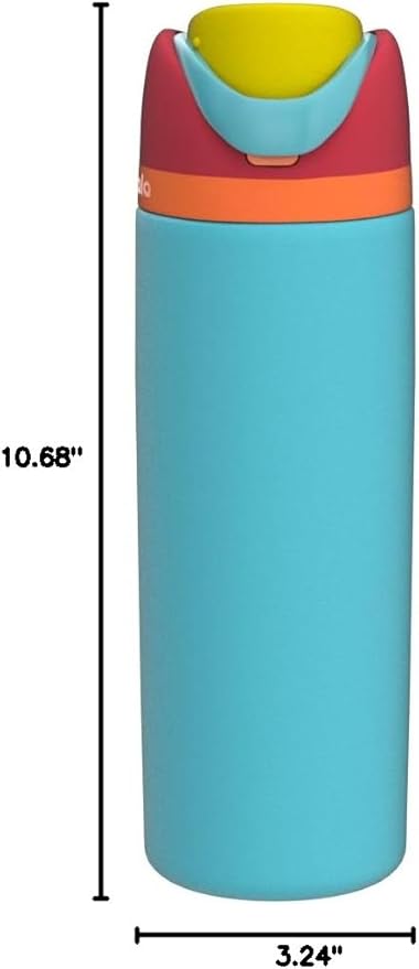 Owala FreeSip Insulated Stainless Steel Water Bottle with Straw, BPA-Free Sports Water Bottle, Great for Travel, 24 Oz, Summer Sweetness