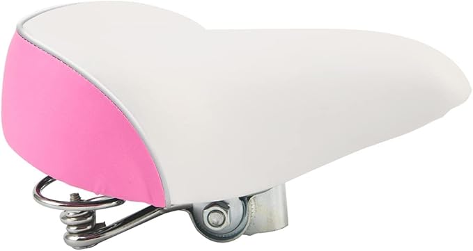 Wide Kids Bike Seat for Girls Bike, Purple & Pink