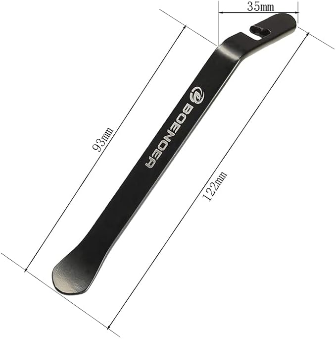 Boenoea Bicycle Tire Lever Stainless Steel Tire Changing Tool,Bike Tire Removal Repair Tools (Metal)