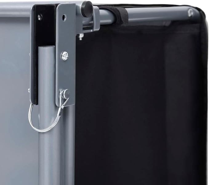 Bike Cargo Trailer with Rain Cover, Bicycle Cargo Trailer Foldable Two-Wheel Bike Luggage Wagon Bicycle Trailer with Removable Cover, Black and Gray, Maximum Load Capacity: 143.3 lb