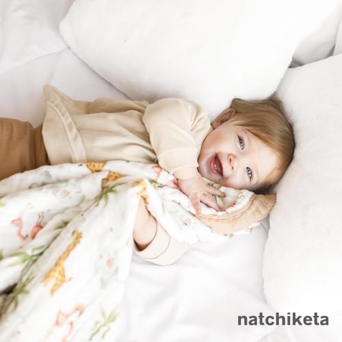 Organic Cotton Muslin Baby Blanket for Boys and Girls - Luxurious Soft Toddler Quilt for Swaddling - Gender Neutral Blanket - Baby and Toddler Gift - Neutral Star