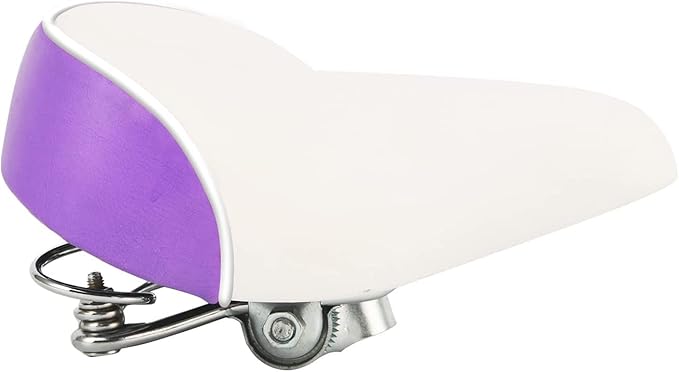 Wide Kids Bike Seat for Girls Bike, Purple & Pink
