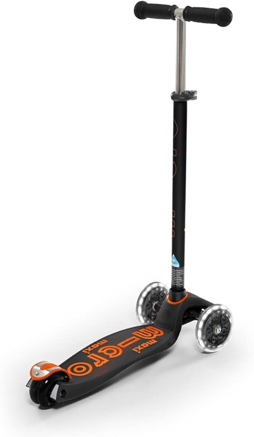 Micro Kickboard - Maxi Deluxe LED - Three Wheeled, Lean-to-Steer Swiss-Designed Micro Scooter for Kids with Motion-Activated Light-Up Wheels for Ages 5-12 …