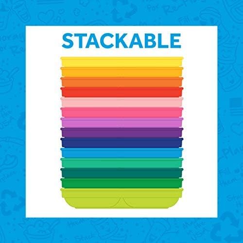 Re-Play 3x3 Divided Toddler Plates and Utensils Set - Toddler Forks and Spoons Set - Dishwasher and Microwave Safe - Made in USA - Princess