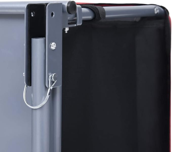 Bike Cargo Trailer with Rain Cover, Bicycle Cargo Trailer Foldable Two-Wheel Bike Luggage Wagon Bicycle Trailer with Removable Cover, Black and Red, Maximum Load Capacity: 143.3 lb