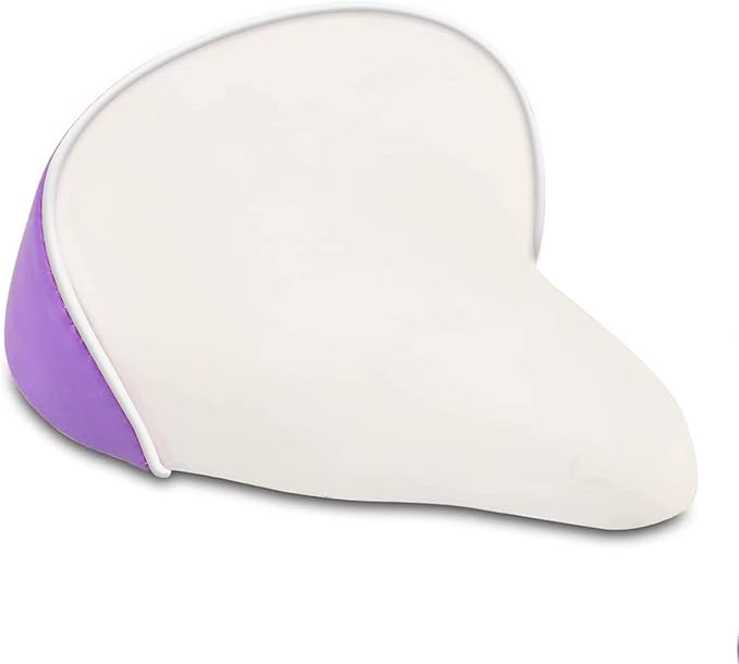 Wide Kids Bike Seat for Girls Bike, Purple & Pink