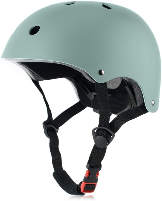 Skateboard Bike Helmet, Lightweight Adjustable, Multi-Sport for Bicycle Skate Scooter, 3 Sizes for Adult Youth & Kids