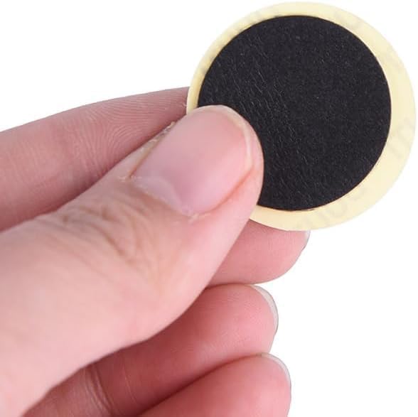 24Pcs Black Bike Tire Patch Kit,Glueless Bike Repair Patch, Round Bike Tube Patches, Bikes Tire Repair Kit,Bike Inner Tube Repair Kit, Bike Patch Kit for Road and Mountain, Cycling,Tires and Tubes