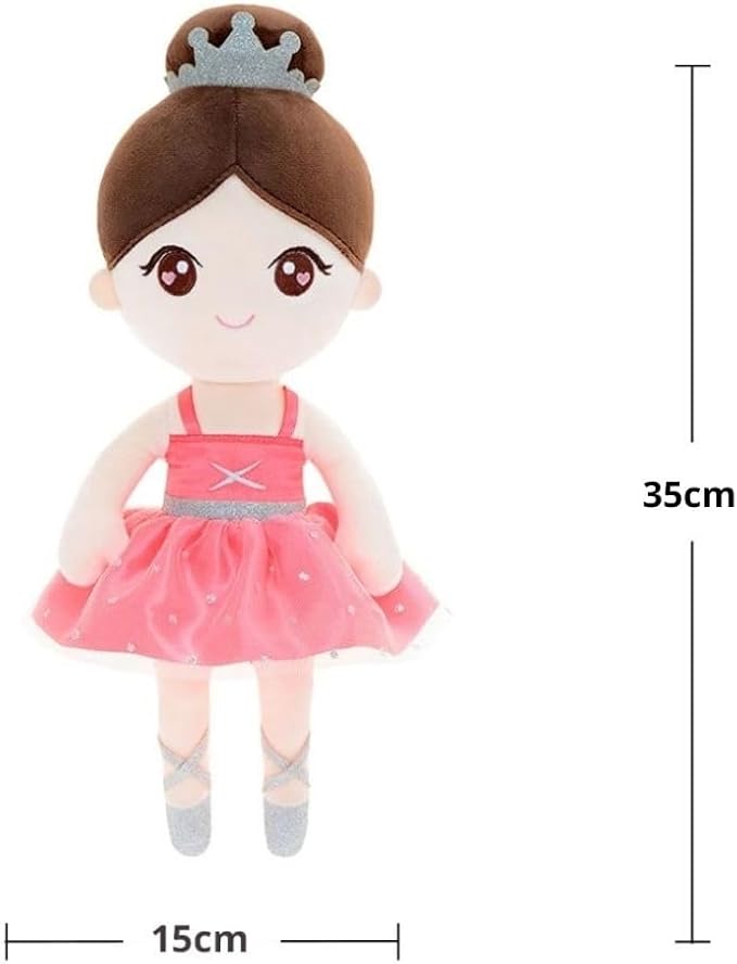 Gloveleya Baby Girl Gifts Dolls Soft Plush Toy Ballet Girl Doll Watermelon Red