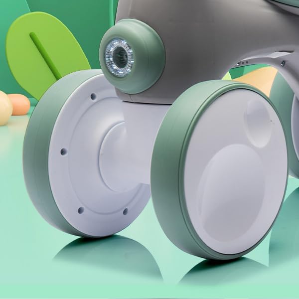 Baby Toddler Balance Bike with Bubble Machine for 1 Year Old Children,4 Wheels Kids Balance Bike w/Bubble Maker,Kids Ride on Toys w/Music,Headlight for Ages 12-36 Months Boys Girls (Light Green)