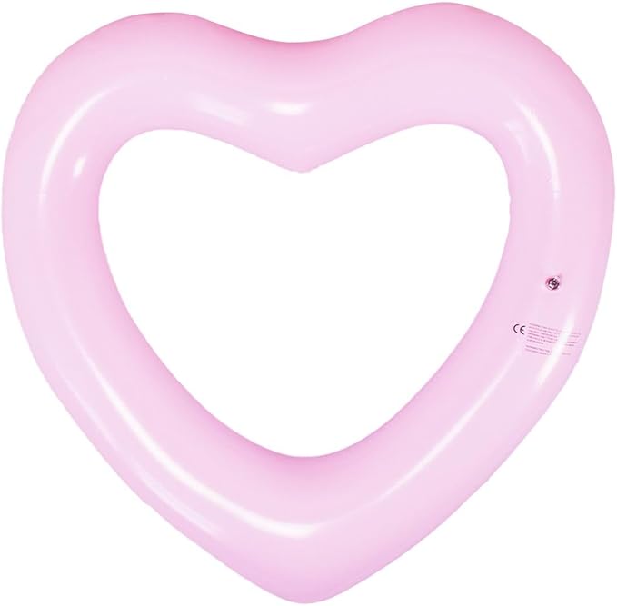 ZHUYNXIR Heart Swimming Pool Float Loungers Tube, Water Fun Beach Party Toys for Kids，Birthday Scene Layout Props.
