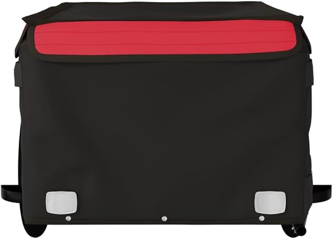 Bike Cargo Trailer, Bicycle Cart Bike Wagon Trailer, Bike Luggage Carrier, Loading Bike Storage Cart, Black and Red, Maximum Load Capacity: 99.2 lb,-434