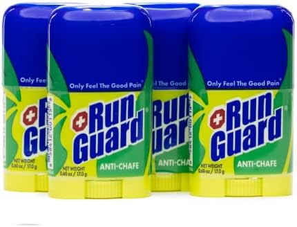 Anti-Chafing Stick - Made with 100% Plant-Based Ingredients Plus Beeswax. Works for All Distance Runners from 5K Walks/Runs to 100 Mile Ultra Marathons (0.6oz - Pack of 4)