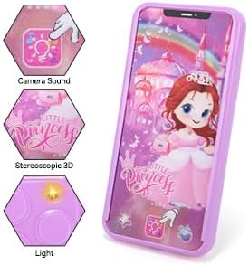 Pretend Play Purse for Little Girls, Toddler Purse with Pretend Makeup Toys for Toddlers, Princess Pretend Play Purse Toys, Kids Purse Toy Birthday Gift for Girls Age 3 4 5 6+ (Purple)