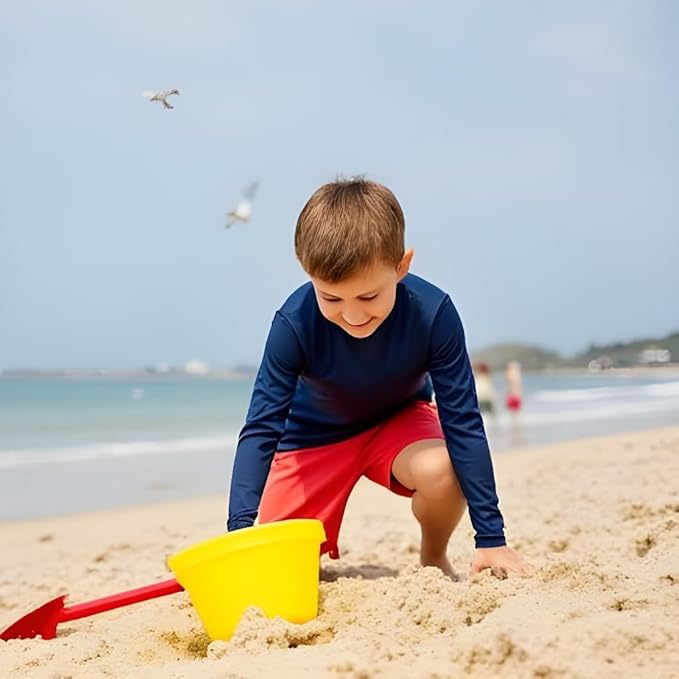 INGEAR Boys' Rash Guard UPF 50+ Swim Shirt - Lightweight, Quick-Dry, Durable Sun Protection for Swimming, Sizes XS-XL