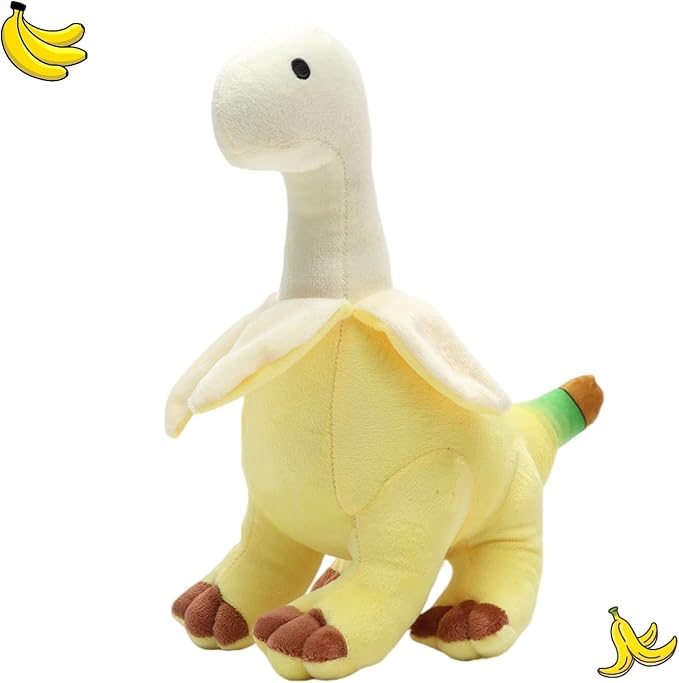11'' Banana Dinosaur Plush Toy, Yellow Dinosur Stuffed Animal, Soft and Creative Hybrid Design, for Kids and Friends, Ideal for Birthdays, Christmas, Children's Day