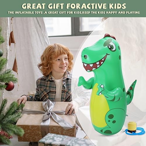 Inflatable Dinosaur Punching Bag for Kids,Bounce Back Dino Toddlers Boxing Bag Toy for 3-5