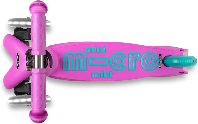 Micro Kickboard Mini Deluxe LED Three-Wheeled Lean-to-Steer Swiss-Designed Micro Scooter