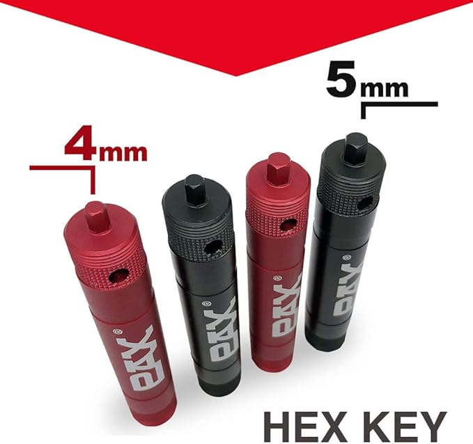 PAX Black Mountain Bike Tubeless Tire Repair Plug Kit, Xmas Gift for Biker, Plus 4mm Hex Key for Emergency Bicycle Repair Kit, Fix Road Bicycle Tire Flat Punctures
