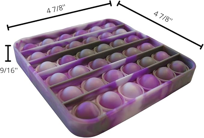 Push Pop Fidget Toy Pack, Back to School Toy, 100% Food-Grade Silicone Bubble Pop Fidget Sensory Toy for Kids, Adults, and Seniors to Relieve Stress and Anxiety [3-Pack]