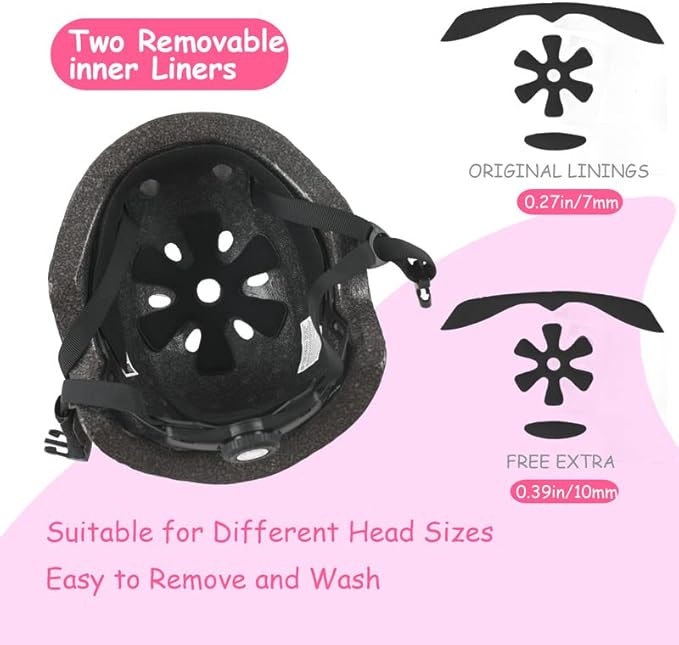 Kids Toddler Bike Helmet, Adjustable and Multi-Sport for Child Boys and Girls, 2 Sizes