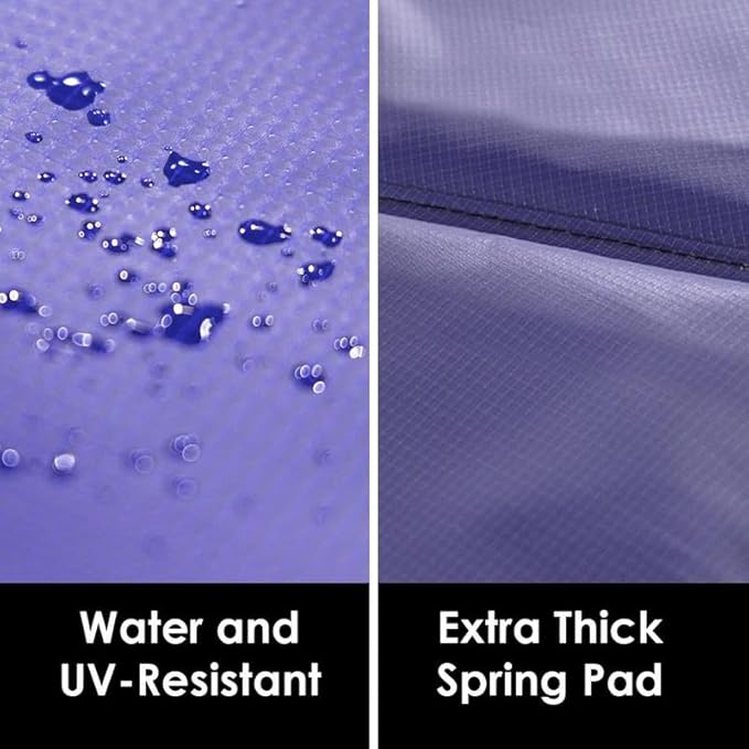 Trampoline Parts CO 8 FT 10 FT 12 FT 14 FT Universal Trampoline Spring Pad Cover Replacement, UV Resistant, Safety Foam Protection, Blue & Black Options, Compatible with Jumpzylla Trampolines